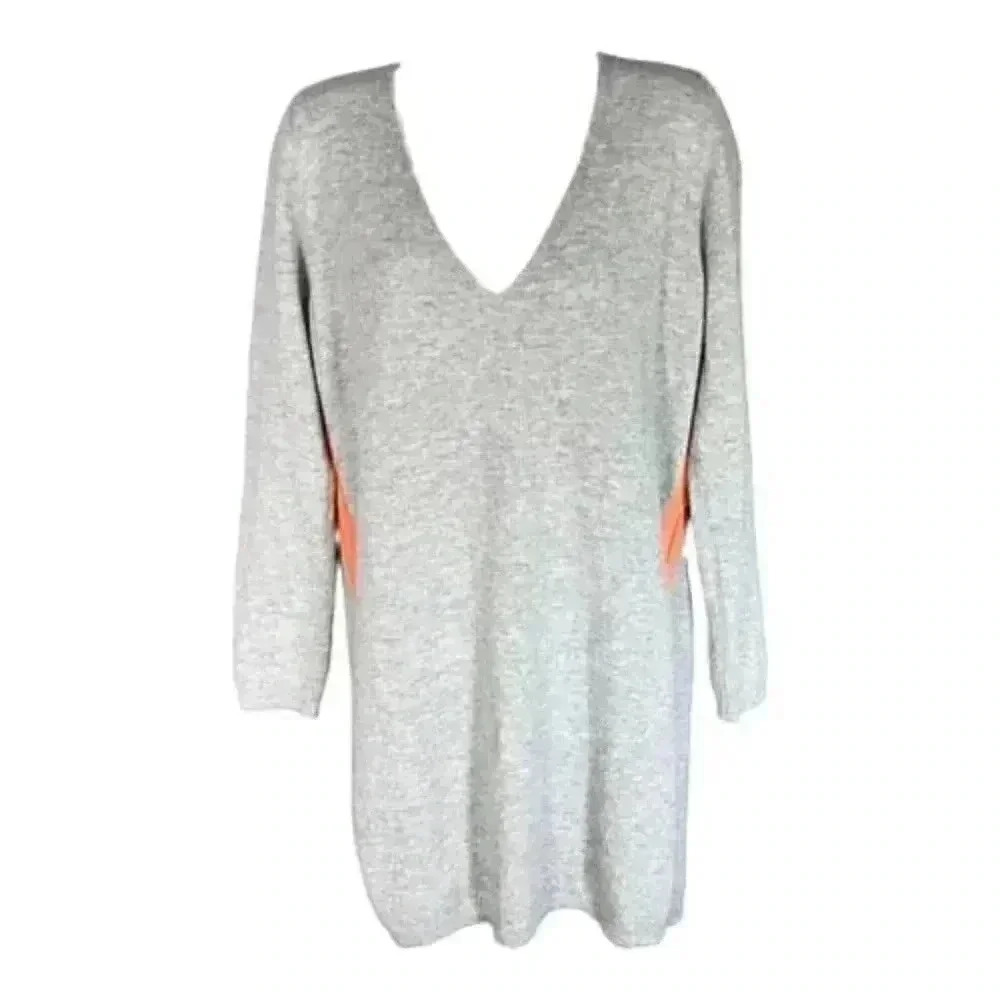 Roberta Roller Rabbit Merino Cashmere Sweater Dress Pullover Gray Women's Small